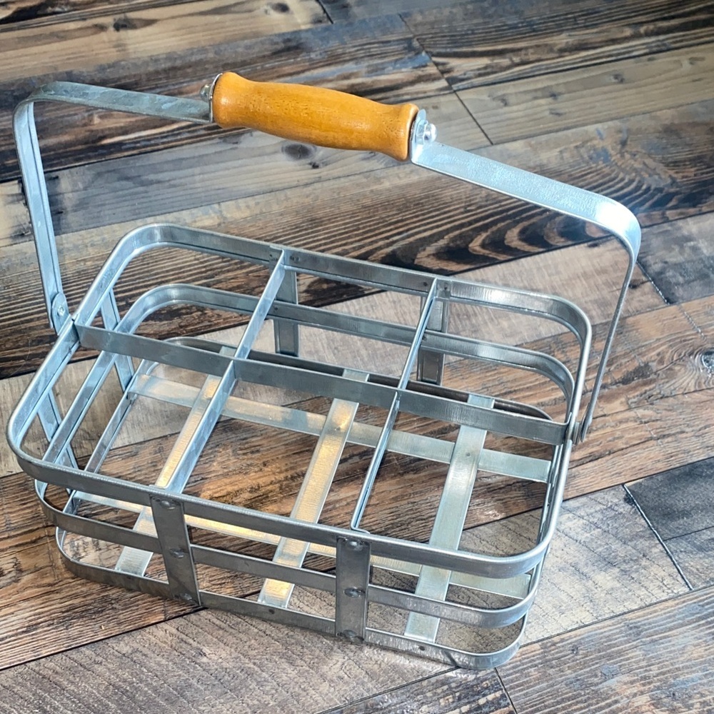 Better Homes And Gardens Galvanized Jar Drink Caddy with Wooden Handle